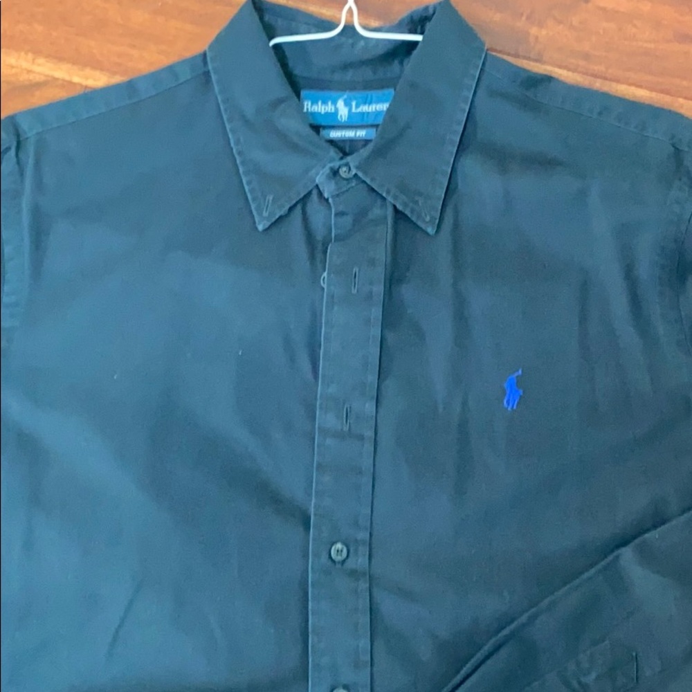 Polo Ralph Lauren black custom fit woven shirt